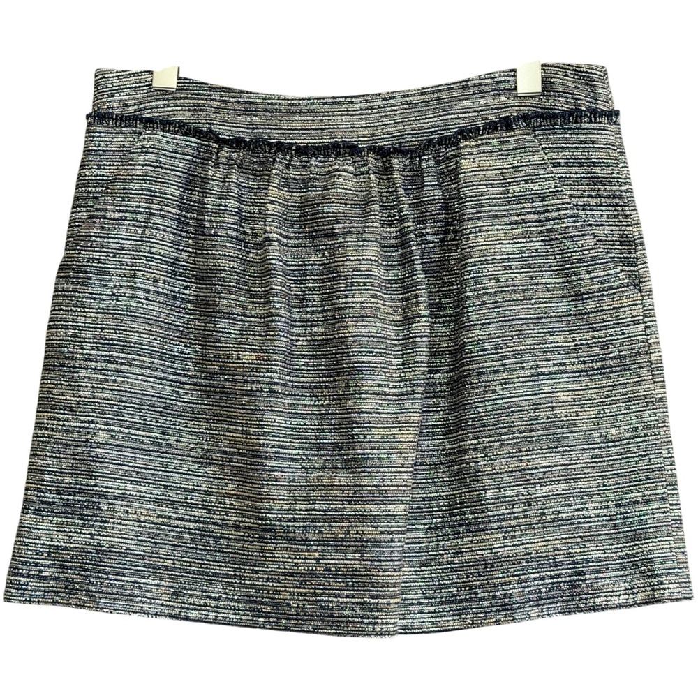 Gap aTweed Metallic Striped Mini Skirt‎ size 10 Polished Preppy Academia Classic